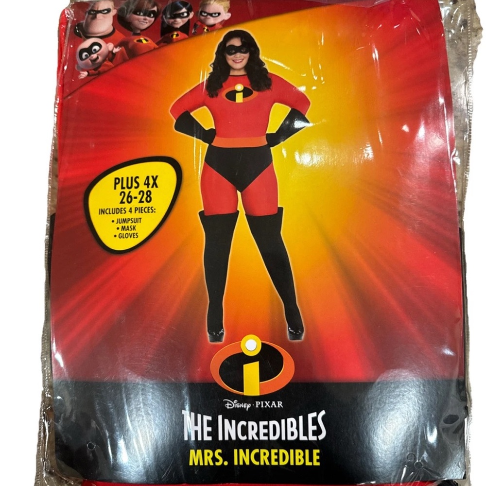 Adult Mrs. Incredible Plus Size Deluxe Costume -The Incredibles Halloween New 4X